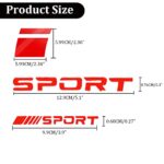 Pincuttee 14pcs Car Decal Stickers,Wheel Rim Decal Sticker,Sport Logo Reflective Stickers,Sport Emblem Car Rear Bumper Sticker,Rear Mirror Decals for All Vehicles(Red,14PCS)