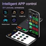 Programmable LED Sign, IP66 Waterproof Scrolling Led Display Digital Sign, Led Car Sign with Bluetooth APP Control, DIY Design Animations, Text (Black, 3.6“*14.7”)