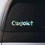 Coexist Peace Religion Sticker Vinyl Decal Notebook Car Window Laptop 8″ x 2″ | Holographic |