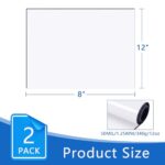 WROUGH 2 Pack Blank Car Magnets, 12″ x 8″ Custom Car Magnet Signs for Vehicle, Flexible Magnetic Bumper Sticker Sheet for Car to Advertise Business and Personalized Decal, Prevent Scratches Dents