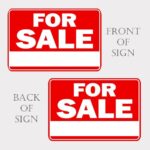 Rogue River Tactical For Sale Yard Sign Double Sided With Stake 17 Inch By 13 Inch, Large, Red