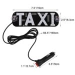 Sdoot Taxi Light, Taxi LED Sign Decor, 2 Color Changeable Taxi LED Light Logo, Flashing Hook on Car Window with DC12V Car Charger Inverter for Driver