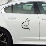 NBFU Stylized Cat Kitty Pet Animal (Black) (Set Of 2) Premium Waterproof Vinyl Decal Stickers For Laptop Phone Accessory Helmet Car Window Bumper Mug Tuber Cup Door Wall Decoration