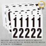 4 inch Adhesive Numbers for Mailbox, Vinyl Reflective Mailbox Number Stickers, 120 Pcs Self Adhesive Number Decals, Pre Spaced Number Signs, for Outside, House, Trash Cans Decal , Cars, Door (Black/White)