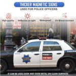 Working K-9 Car Magnet (Red/Black, 2 Pack) Reflective Waterproof Magnetic Sign 11.8″ x 7.9″