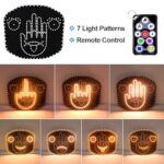 Rechargeable Car Finger Light, Finger Gesture Light with Expression Pattern, Built-in 2000mAh Battery Hand Gesture Lights with Remote, Cool Funny Window Sign Lights for Car Truck Accessories Gifts