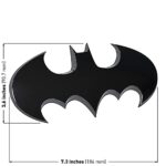 Fan Emblems Batman 3D Car Badge – 1989 Batwing Logo – Large (Black Chrome: 7.3 x 3.6 x 0.4 inches)