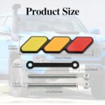 TRD Grille Decor Badge, 3-Color Upgrade Emblem, Grille Insert Trims, Tri-Color Grille Badge Emblem Car Decoration Accessories Fit for Tacoma 4Runner Tundra Sequoia Rav4 Highlander (Yellow Orange Red)