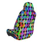 allgobee Single Bucket Seat Protector Prismatic-Peace-Sign for Dog Pet,Workout,Universal Fit Car Seat Cover for Vehicles,Suvs,Trucks