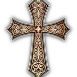 KW Vinyl Magnet Ornamental Cross Religion Truck Car Magnet Bumper Sticker Magnetic 5″