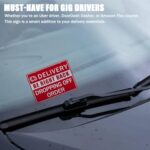 Delivery Driver Sign, Pickup & Drop Off Message, DoorDash Accessories for Car, 7×5 in