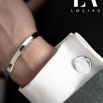 LOLIAS 3 Pairs Initial Cufflinks For Men Classic Mens CuffLinks Set Letter Cuff Links for Casual to Formal with Gift Box Silver Black Gold Cufflinks for Father Husband,E