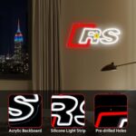 Car Neon Sign RS Neon Signs for Wall Decor,USB Powered Dimmable Sports Car Wall neon light for Man Cave,LED Racing Garage Decor,bar,Game Room,Bedroom, Car Enthusiast Gift