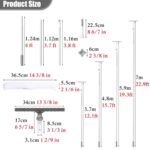 LZMZMQ Window Cleaner with Rotatable Squeegee & Microfiber, High Ceiling Signboards Cottages Car Windows Cleaning Kit, Spliceable Glass Washing Pole with Long Stainless Steel Handle(12.1ft (3.7m))