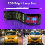Led Sign for Car Window- 15×4” Programmable LED Message Display for Car, USB 5V Scrolling Sign Custom Animations Text, Bluetooth APP Control Flexible LED Matrix Panel for Store Party Bar Festival