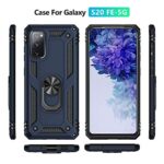 SKTGSLAMY for Samsung Galaxy S20 FE Case,S20 FE Case,with Screen Protector,[Military Grade] 16ft. Drop Tested Cover with Magnetic Kickstand Car Mount Protective Case for Galaxy S20 FE, Blue