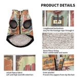 Vintage Rusty Car Service Tin Signs Posters Pet Winter Vest Coat with Hanging Holes, Windproof Fleece Extra Warm Dog Cat Jacket Sweater Clothes Apparel for Cold Weather XS