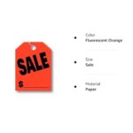 Car Mirror Hang Tags – Jumbo Fluorescent (50 per Pack) (Sale, Fluorescent Orange)