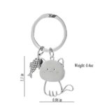 MUAMAX Lovely Cats Keyring Cute Key Chain for Women Girl,Pet Owner Keychain,Cat Jewelry for Women,Cats Person Gift,Pet Lover Gift,Cat Lover Keychain Jewelry,Car Purse Keys Accessories