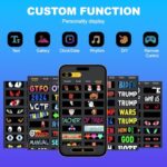 Scrolling Bright Advertising LED Signs, Flexible USB 5V LED Car Sign Bluetooth App Control Custom Text Pattern Animation Programmable LED Display for Store Car Bar Hotel (23.4 x 4.7 Inch)