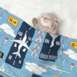 Mosytuky Airplanes and Aviation Signs Waterproof Dog Blanket – Soft Plush Throw Protects Bed, Couch, Or Car from Spills,Scratching, Or Pet Fur – Small