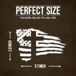 GRITKULTURE American Flag with Cross Vinyl Decal Sticker for US Christian Cars, Trucks, Laptops, Jesus Christ, Window Decal Sticker Police Thin Blue Line (White)