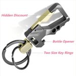 Xanadian 2 Pack Keychain EDC Keychain Keyring Bottle Opener Car Keyring Tactical Keychain with Clip Llaveros de Hombre Porte-Clés Gifts for Men