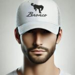 Bronco Trucker Hat Vintage Car Lover Embroidered Mesh Cap (Neon Pink)