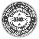 Magnet Jesus Loves You Religion Christian Window Truck Car Vinyl Flexible Magnet Magnetic Bumper Sticker 5″ x 5″