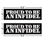 BAVAHA Proud to Be an Infidel Bumper Sticker Infidel Sticker Funny Gen Z Meme NO Religion Sign Religious Decals Humorous Car Gift Decorations Cars Truck Van Window Auto [11.5″x3″]