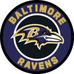 Team Sports America Evergreen NFL Baltimore Ravens | Ultra-Thin LED Light Wall Sign Decor | 23 Inch Round | Made in the USA
