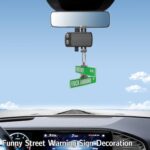 Funny Street Sign Hanger–Fuck Around And Find Out Car Mirror Hanging Accessories | Novelty Rotation Street Corner Signs For Car Rearview Mirror Decor,Gag Gifts