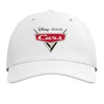 Disney Pixar Cars Movie Logo Adjustable Printed Baseball Hat, White