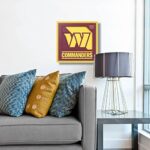 YouTheFan NFL Washington Commanders Officially-Licensed 3D Logo Series Wall Art – Made of Multiple Layers – Ready to Hang on wall – Bold Design, Perfect Fan Gift