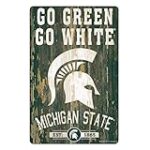 Wincraft NCAA Michigan State Spartans 11×17 Wood Sign, Team Color, One Size